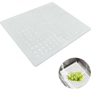 Sink Mat Egouttoir Evier Silicone Tapis D'&eacute;gouttage &eacute;vier Cuisine D&eacute;coupable Protege Convient Tapis &eacute;vier de Nid d'abeille pour Le Fond d'&eacute;vier de