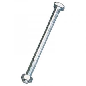 Boulon de charpente acier zingu&eacute; t&ecirc;te carr&eacute;e &eacute;crou hexagonal 18x275mm marquage CE boite de 15 pi&egrave;ces - STAFA TRADING