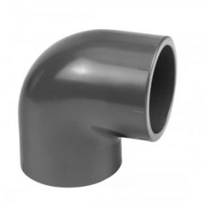 Coude &agrave; 90&deg; en PVC diam&egrave;tre 63 mm