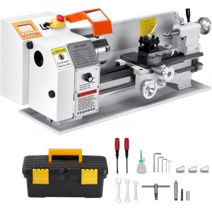 Mophorn - Tour à métaux d'établi avec alimentation automatique, moteur sans balais 1250 w, vitesse maximale de 2500 tr/min, capacité de 220x450 mm