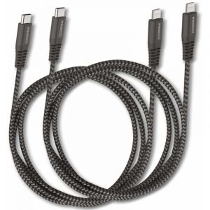 PROUSER Lot de 2 c&acirc;bles de charge/donn&eacute;es USB, USB-C vers USB-Lightning, 100/150 cm