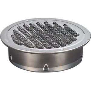 Jalleria - Grille de ventilation ronde en acier inoxydable Grille de ventilation en métal de 100 mm Grille