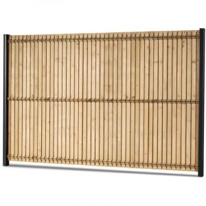 Easycloture &ndash; Kit occultation lattes en bois de pin pour panneau rigide &ndash; H 1m23 L 2m50 &eacute;paisseur 8mm &ndash; Traitement autoclave classe 3 pour r&eacute;sistance