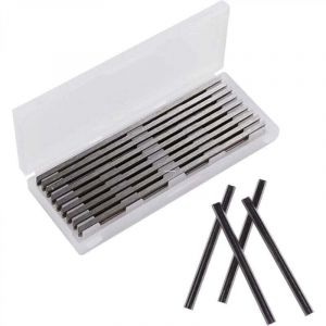 10 Pi&egrave;ces Ensemble de Rabot Electrique Lame, 82mm Raboteuse, pour Rabot Bosch HSS Lame, 82x5.5x1.2mm, pour Rabots Makita, Black & Decker, Bosch,