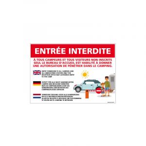 Signaletique.biz France - panneau entree interdite (H0321) - Plastique pvc 1,5 mm - 210 x 150 mm