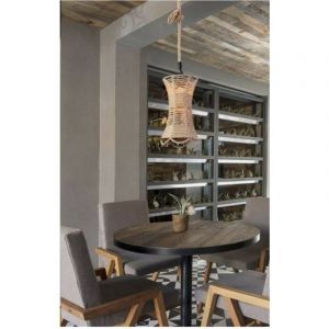 Lustre Corde Chanvre Style Vintage Retro Lampe De Campagne E27 A55