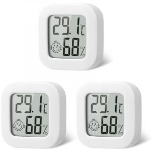 Thermom&egrave;tre Hygrometre Interieur, 3PCS Mini Thermom&egrave;tre Hygrom&egrave;tre Int&eacute;rieur Digital &agrave; Haute Pr&eacute;cisio,Thermom&egrave;tre Pr&eacute;cis et Hygrom&egrave;tre pour La