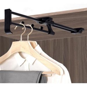 Porte Cintre Coulissant,Tringle Coulissante Penderie,Longueur 250 mm Tringle Coulissante Penderie,Tringle Penderie Escamotable