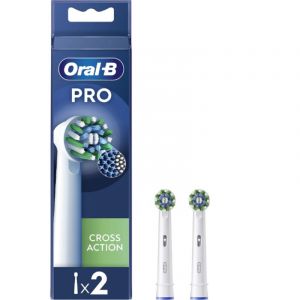 Oral-B Brossettes de rechange EB50RX-2 Cross Action Pro Brossettes Pour adultes 2 brossettes incluses Blanc