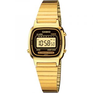 Casio La670wga-1df Digital Women's Vintage Steel Gold Wristwatch