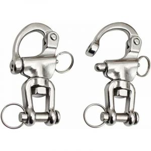 Mousqueton Pivotant &agrave; Emerillon 2 Pi&egrave;ces Manille Inox Maillons Rapides en Acier Inoxydable 316 Mousqueton Inox Marine Crochet Attelage Crochet &agrave;