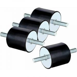 Silent Bloc M8, 4pcs Plot Anti Vibration Silenbloc Caoutchouc, Double Extrémités Vis Absorbeur Anti Vibration pour Bateau Voiture Amortisseur