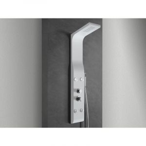 Nala - Colonne de douche hydromassage en abs verni en poudre blanche mat