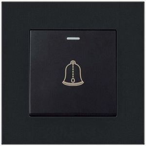 Bouton de sonnette ext&eacute;rieur, interrupteur de sonnette 220-250V avec panneau en verre tremp&eacute;. Ce bouton poussoir de carillon &eacute;tanche fonctionne sans