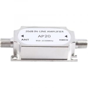 Amplificateur AP20 Satellite 20 DB, Amplificateur de Signal 950-2150MHZ pour Renforcer la Force du Signal des Câbles D'Antenne., 500424493