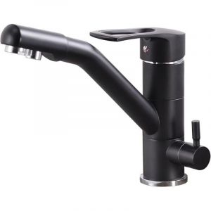 Robinet de cuisine 3 voies, pivotant &agrave; 360&deg;, mitigeur d'&eacute;vier &agrave; bec flexible, G3/8" (beige)