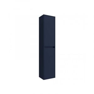 Abitare - Colonne de salle de bain suspendue 30x140 cm bleu satiné avec deux portes - Nova