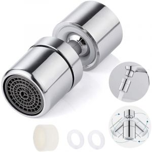 Robinet a&eacute;rateur pivotant &agrave; 360&deg;, M22/M24, rallonge de robinet &eacute;conomiseur d'eau, bec filtrant, pulv&eacute;risateur multifonctionnel r&eacute;glable pour cuisine
