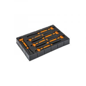 BAHCO - Jeu de burins de maçon avec manche bimatière - 7 pcs/plateau en plastique