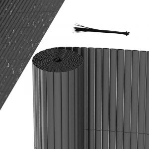 Einfeben - Canisse en PVC,Brise-vue en pvc Clôture d'intimité Protection de Visibilité Résistant uv et aux intempéries,Anthracite 120x500cm