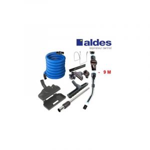Set Aldes 8 accessoires + 1 flexible avec poignée standard chromée remplace la poignée de commande pneumatique Aldes 11070062 avec douille de