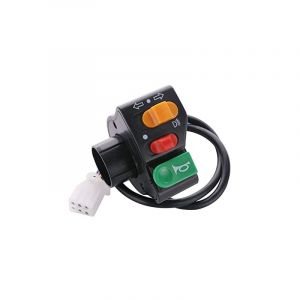 Aougo - Bouton Moto Phare,LED Moto Interrupteur Guidon Bouton Moto On/Off 3 en1,clignotant moto led, éTanche Klaxon,Phare