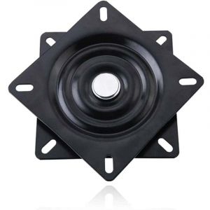 Roulement Carr&eacute;e De Plateau Tournant, 15cm, Base Pivotant, pour Les Meubles Sofa TV Et Tabouret De Bar, Noir