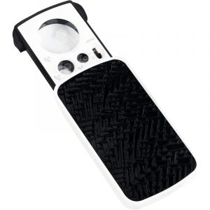 BEBUSINGOTO Loupe &Eacute;clairante de Poche LED - Loupe 30X 60X 90X - Loupe de Lecture Lumineuse pour S&eacute;niors - Loupe de Poche Pliable Noir pour Bijoux,