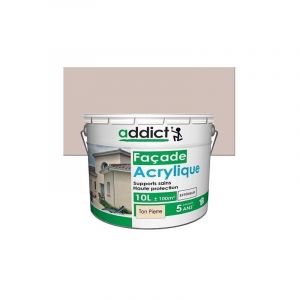 Addict - Peinture Façade acrylique 10 litres ton pierre