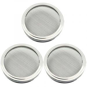Feiyue - Etereauty Couvercles de bocaux Couvercle de bocal Mise en conserve Bocaux Mason Filtre à brocoli à germes Bouche en acier inoxydable Maille