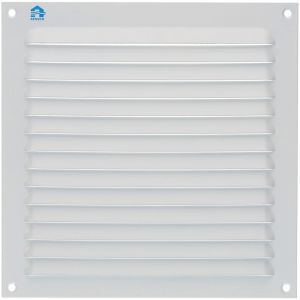 Renson - Grille &agrave; persienne 436 largeur 200mm hauteur 200mm &eacute;poxy blanc ral 9010 8332