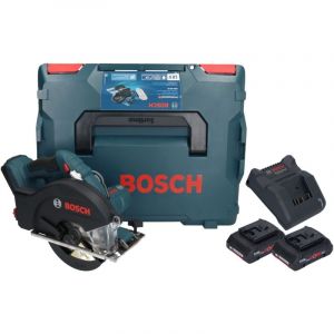 Bosch Professional - Bosch gkm 18V-50 Professional Scie circulaire portative métal sans fil 18 v 136 mm Brushless + 2x batterie ProCORE 4,0 Ah +