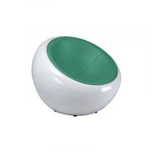 Privatefloor - Fauteuil Egg Poco Chair - Simili Cuir Turquoise