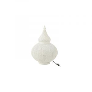 J-line - Lampe aladin 40x40x59,5 cm en métal blanc