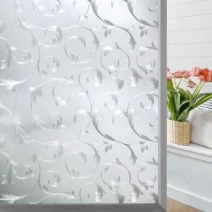 Rabbitgoo Film de Fen&ecirc;tre 3D Film Vitrage D&eacute;poli Film Vitre Intimit&eacute; Statique Film D&eacute;coratif Adh&eacute;sif Film Autocollant 60x200cm