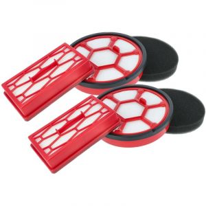 vhbw 2x filtre HEPA, 2x filtre protection moteur compatible avec Dirt Devil Rebel 25HF, 25HFC, 35Parquet, 20, 22, 25HE, 35 aspirateur