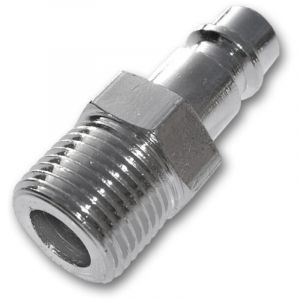 Lem Select &ndash; Raccord rapide m&acirc;le 1/2' GAZ pour compresseur &ndash; Acier chrom&eacute; &ndash; Lot de 2 &ndash; Utilisation air comprim&eacute;