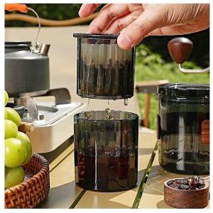 Feiyue - Cafetière avec filtre permanent Filtre à café réutilisable en acier inoxydable Conception empilable