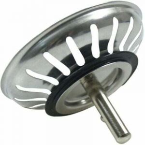 Dpzo - Panier Pour Bonde d'Évier de Cuisine 80 mm - Crépine Universelle Acier Inoxydable, Bouchon Panier Pop-Up, - Lavable Lave-vaisselle, Ne se