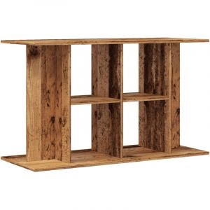 Support pour aquarium Meuble pour Aquarium vieux bois 100x40x60 cm bois d'ing&eacute;nierie CFW43489