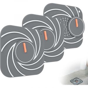 CCYKXA 3 pi&egrave;ce Gel de Silice Attrape Cheveux Douche, 15 cm Attrape Cheveux Baignoire, Couche Double Filtre Douche Cheveux, Grille Douche Anti Cheveux