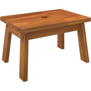 Décoshop26 - Tabouret assise escabeau support plantes 38 x 26 x 22 cm en bois d'acacia brun DEC026380