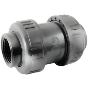 Clapet anti-retour &agrave; ressort pvc pression &agrave; visser femelle 20x27, PN16