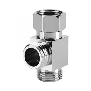 Vanne d'angle à trois voies à 4 points à raccord carré en laiton, distributeur d'eau un sur deux, tuyau d'entrée d'eau à joint carré, vanne de