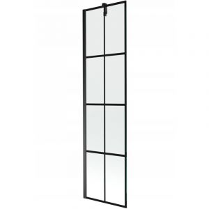 Silla Pare-baignoire fixe, 50x150 cm, Noir