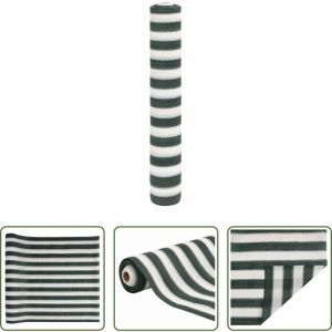 Brise-vue jardin - Filet brise-vue vert et blanc 1,5x10 m PEHD 195 g/m&sup2;