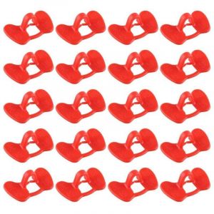 20 Pcs Lunettes de poulet, Pas de Lunettes de Poulet &agrave; Boulonner, Les Lunettes Anti-picage Des Poulets &eacute;quipement Agricole Rouge