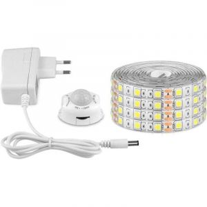 Ruban Led Avec D&eacute;tecteur De Mouvements, Bande Led Flexible Autocollante,&Eacute;tanche IP65 Avec Alimentation 12V Barre Lumineuse Pour Chambres, Salons,