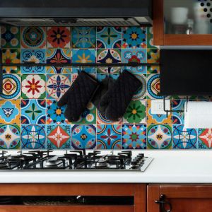 Sticker Mural Carrelage adh&eacute;sif Cuisine Salle de Bain - 30 stickers carrelages azulejos tiziana - 30stickers15x15cm