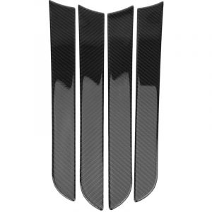 KIMISS Protecteur de Porte de Voiture 4 pcs Porte c&ocirc;t&eacute; Fibre de Carbone Couvercle D&eacute;coratif Garniture cadre Autocollants Avec Adh&eacute;sif fort
